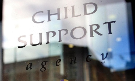 A sign outside the office of the Child Support Agency in Belfast.
