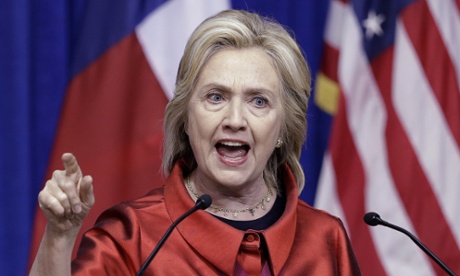 Democratic presidential candidate Hillary Rodham Clinton delivers a speech at Texas Southern University in Houston on Thursday.