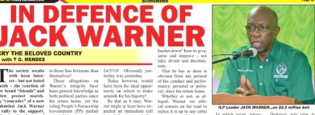 Jack Warner: in defence of Jack Warner.