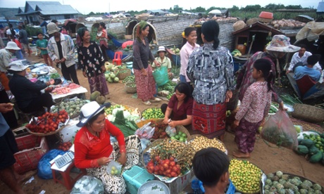 Fruit market in Cambodia