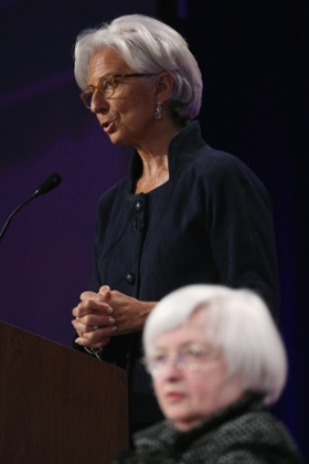 The IMF's Christine Lagarde and Federal Reserve chair Janet Yellen.