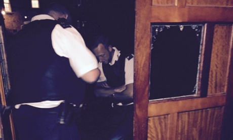 Police at Giles Fraser's church