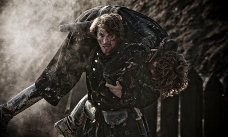 Laust carrries Didrich during the battle of Dybbol.