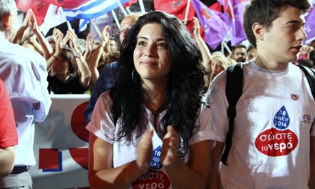 Young Syriza supporters.
