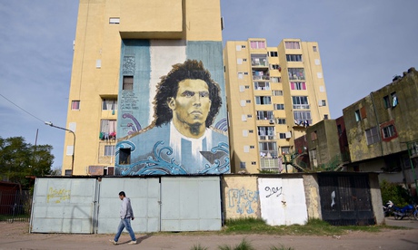 A Carlos Tevez mural in Argentina