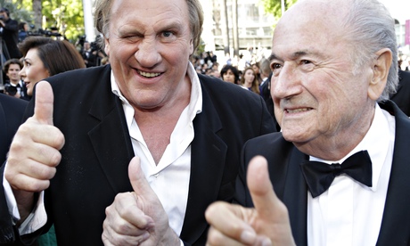 Sepp Blatter and Gérard Depardieu