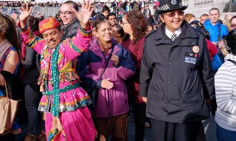 Diwali 2013 celebrations in Trafalqar Square, London. 