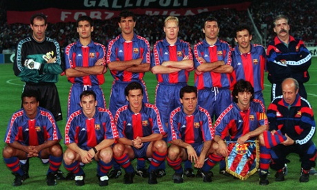 Barcelona, hot favourites in 1994, minutes before it all went wrong.