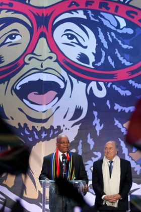 Jacob Zuma and Sepp in Soweto, 2010