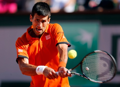 Novak Djokovic in action.