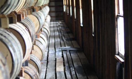 The barrel house at the Jack Daniels' distillery.