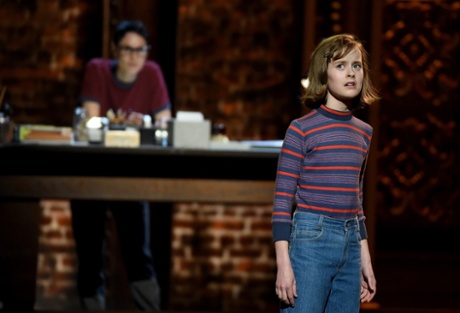 Sydney Lucas, the 11-year-old star of Fun Home, performing on stage at the Tonys.