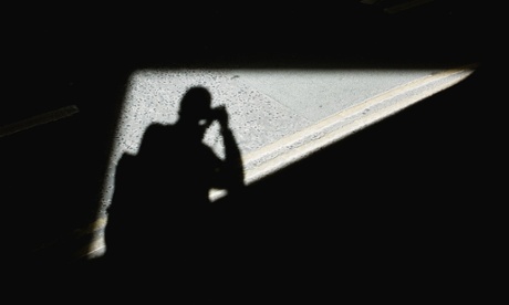 A triangle of light shaped by the underpass and surrounding buildings near the Barbican