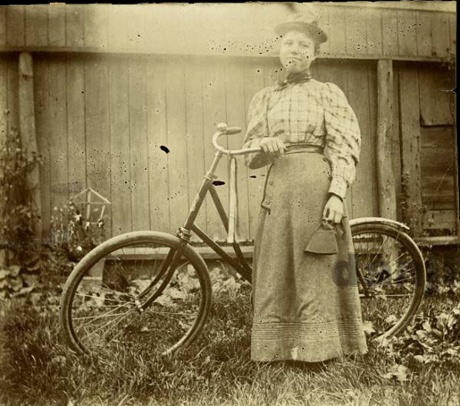 Woman with a bicycle