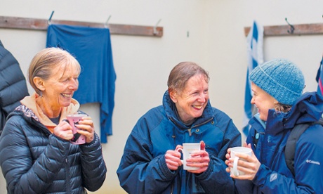 Members of the KLPA enjoy a cuppa after a refreshing dip in the pond