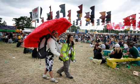 A giant fringed parasol, and a heavy duty flashlight? Share your Glastonbury tips with us