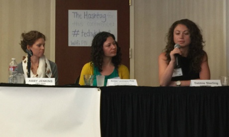 Abby Jenkins, Amber Levinson and Debbie Sterling at the Developing Apps For Kids event.