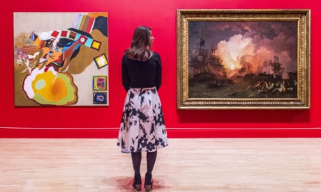 Allen Jones' The Battle of Hastings juxtaposed with Philip James de Loutherbourg's The Battle of the Nile