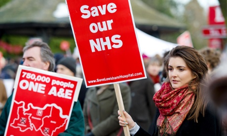 Save our NHS placard