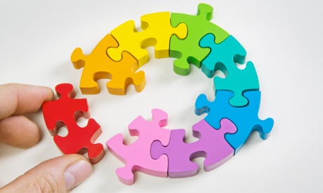 Circular puzzle with piece missing