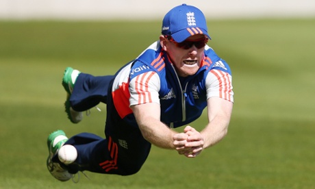 England captain Eoin Morgan during a nets session at Edgbaston.