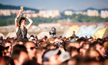 Music festival crowd