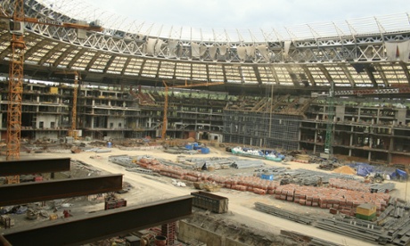 Moscow’s Luzhniki stadium, in the midst of a comprehensive revamp which authorities say will cost $400m.