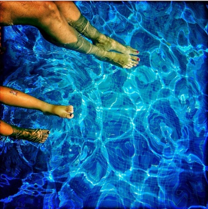 Feet in pool