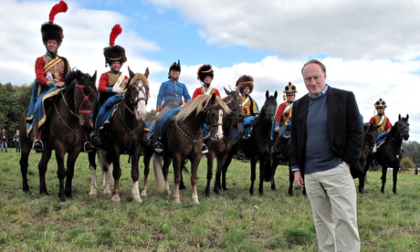 Andrew Roberts with a reconstruction of the Battle of Borodino, in Napoleon, BBC2