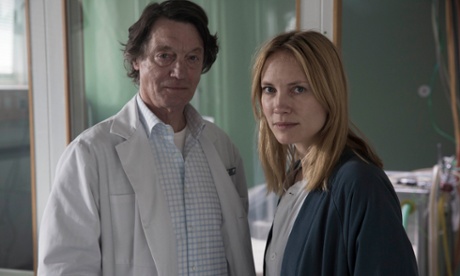 Jordskott's Pekka (Johannes Brost) and Eva Thörnblad (Moa Gammel).