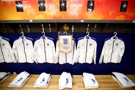 Inside the England dressing room.