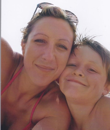 Louise Lee with Callum as a child.