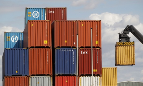Containers at Tilbury docks, where one man was found dead