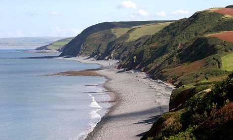 Loo view… the stunning coastline which can be seen from a neatly cut hole in the toilet door.