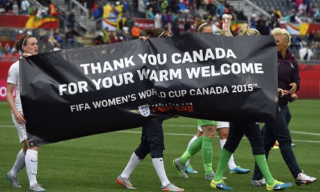 Whilst the England players thank Canada.