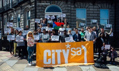 Students protest against the deportation of Majid Ali