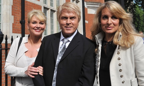 Cheryl Baker, Mike Nolan and Jay Aston arrive at the Trade Marks Bureau, London, in 2011 to hear judgment on a long-running dispute over the rights to the Bucks Fizz name.