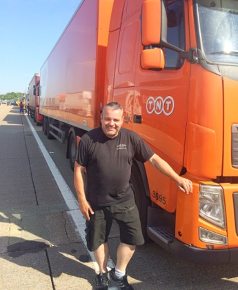 TNT driver Jim Barker stuck in Operation Stack on the M20
