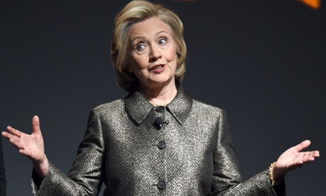Hillary Clinton speaking at a women's equality event  in New York earlier this year.