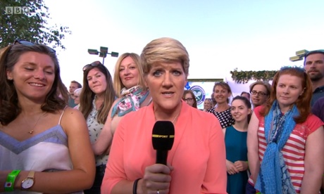 “Number two, number two, number two” … Clare Balding faces the future.