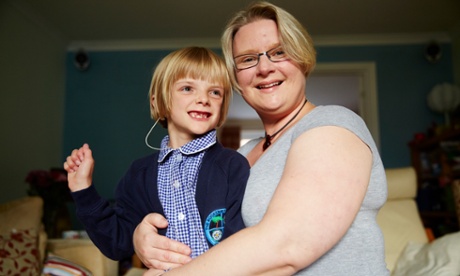 Elizabeth Thompson with her seven-year-old daughter, Eleanor.