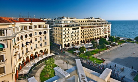 Partial view of Aristotelous square, one of the main squares of Thessaloniki.