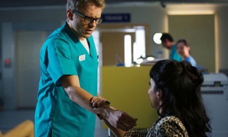 Night and Holby city… Ethan Hardy (George Rainsford) and Bonnie (Renee Castle).