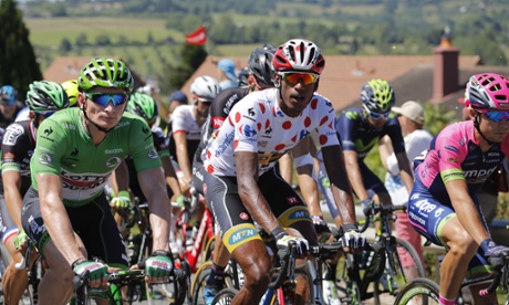 Eritrea's man of the moment Daniel Teklehaimanot and Andre Greipel.