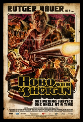 Tom Hodge's poster design for Rutger Hauer's Hobo With a Shotgun