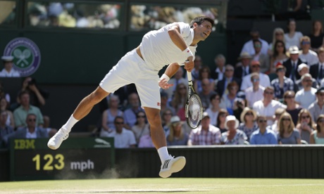 Novak Djokovic's serve is too much for Gasquet so far.