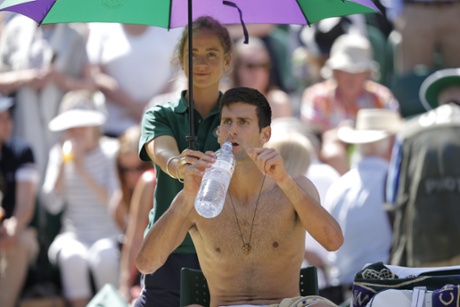 Djokovic cools down as he appears to be cruising to another final.