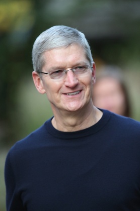 Tim Cook, chief executive officer of Apple Inc., who often ‘Apples’ his wardrobe