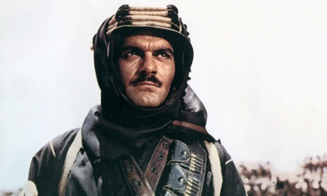 Omar Sharif as the Arab chieftain Sherif Ali in Lawrence of Arabia (1962).