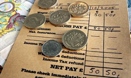 A pay packet and money